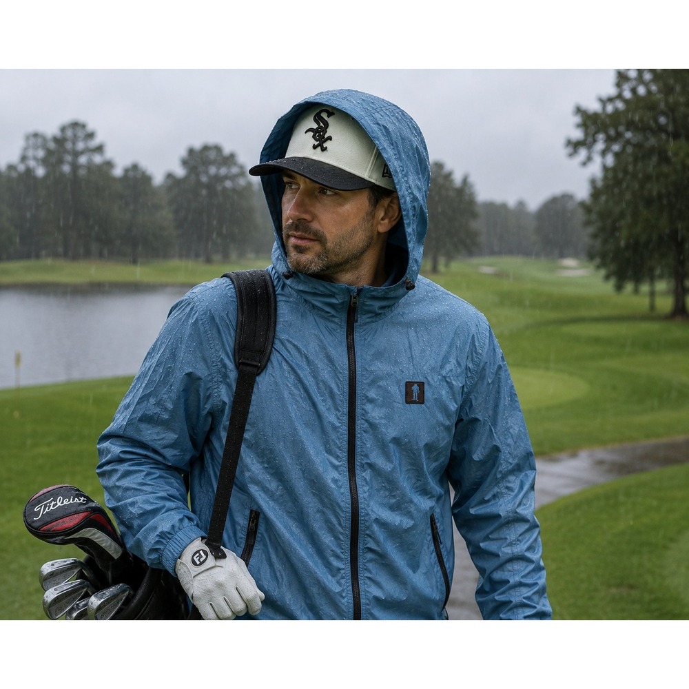 Seoul Projects Visual Landscapes Windbreaker Jacket Blue Mens Medium NWT $388